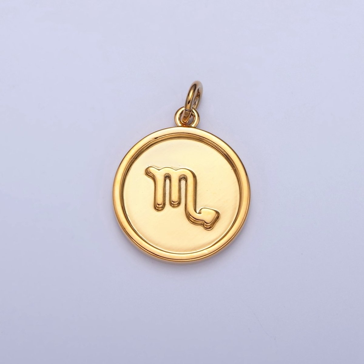 24K Gold Filled Coin Disc Zodiac Charm Dainty Astrological Zodiac Signs Add on Charm A-A1439-A-A1444