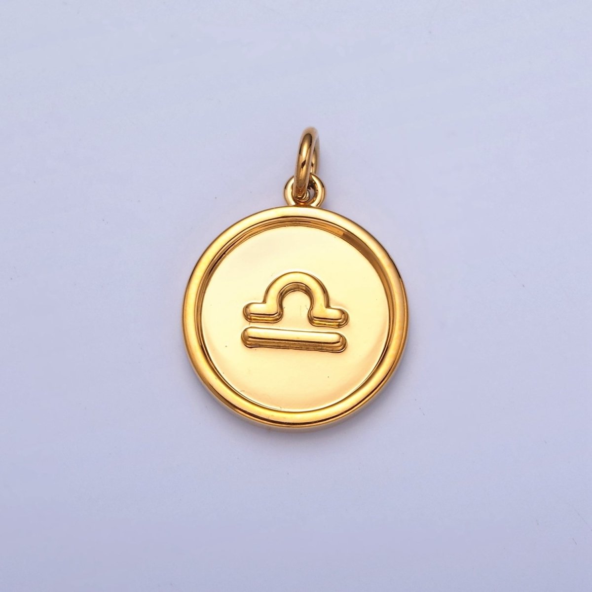 24K Gold Filled Coin Disc Zodiac Charm Dainty Astrological Zodiac Signs Add on Charm A-A1439-A-A1444