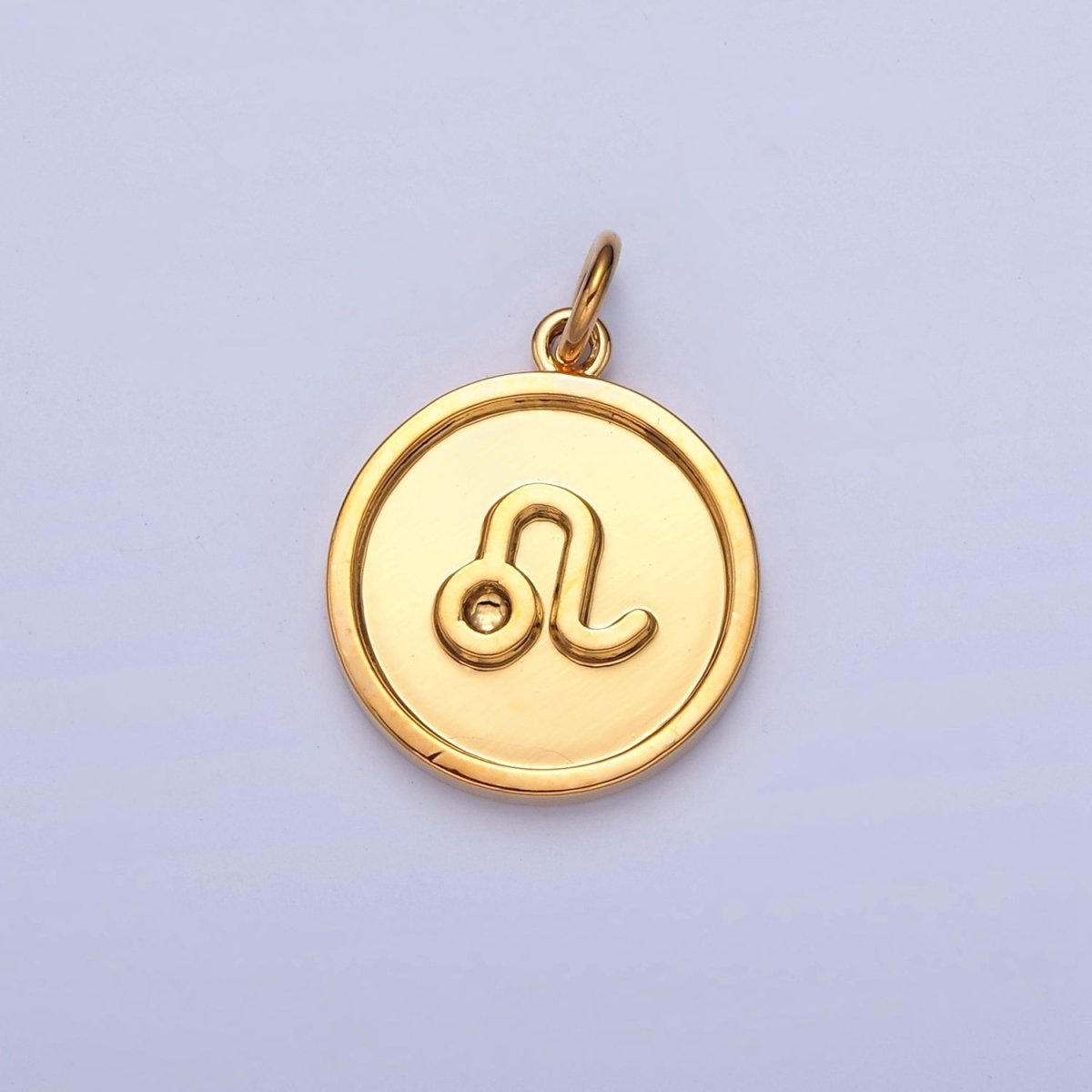 24K Gold Filled Coin Disc Zodiac Charm Dainty Astrological Zodiac Signs Add on Charm A-A1439-A-A1444