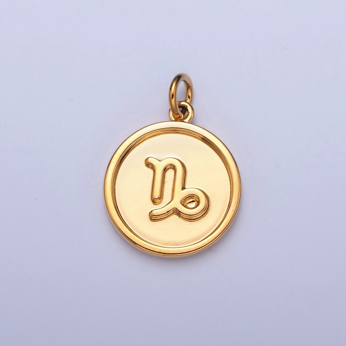 24K Gold Filled Coin Disc Zodiac Charm Dainty Astrological Zodiac Signs Add on Charm A-A1439-A-A1444