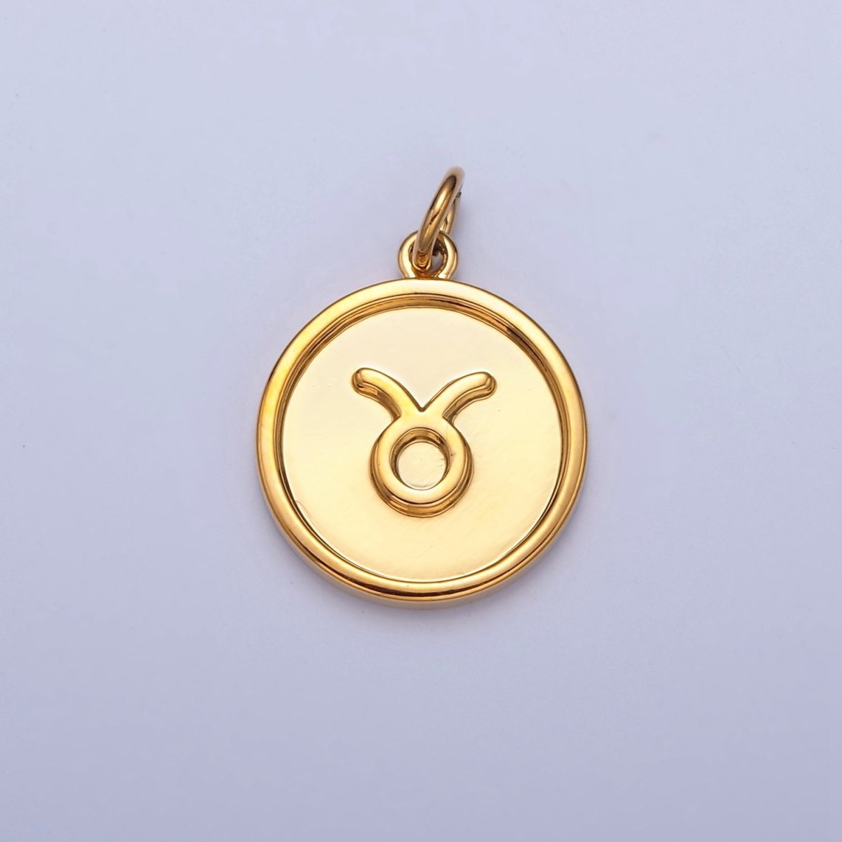 24K Gold Filled Coin Disc Zodiac Charm Dainty Astrological Zodiac Signs Add on Charm A-A1439-A-A1444