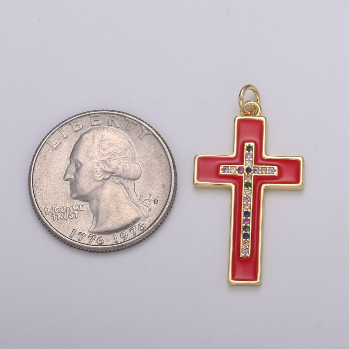 24K Gold Filled Cross Charm  E-215-E-217 E-275