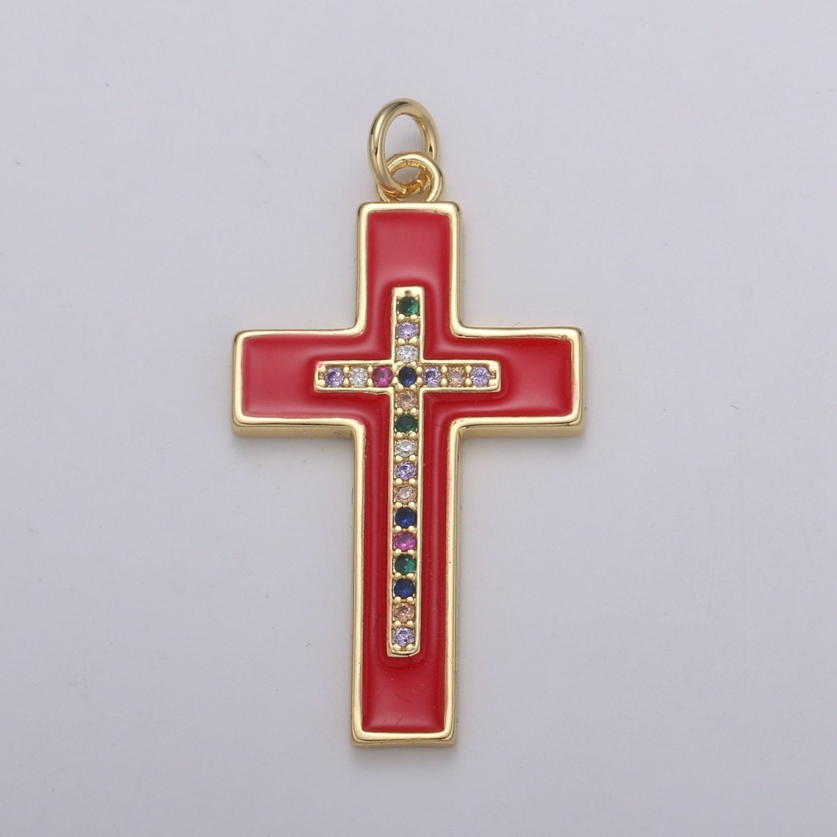 24K Gold Filled Cross Charm  E-215-E-217 E-275
