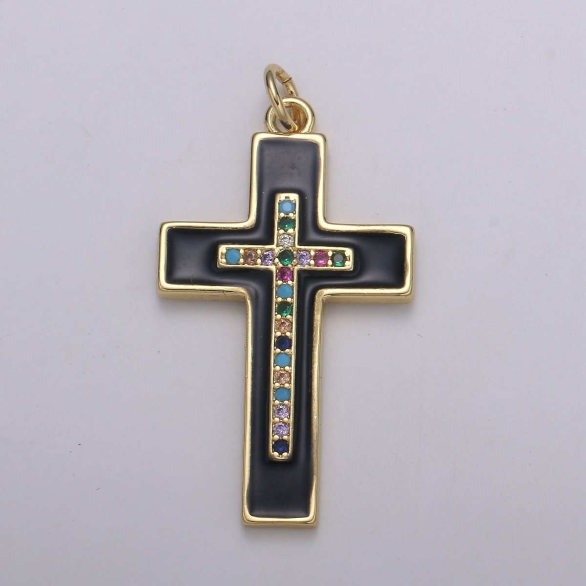 24K Gold Filled Cross Charm  E-215-E-217 E-275