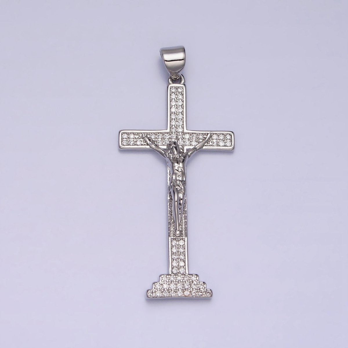 24K Gold Filled Cross Pendant | Jesus Crucifix Pendant | Religious Cross Charm Necklace AA252 AA253