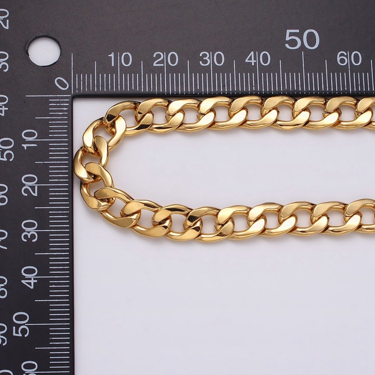24k Gold Filled Cuban Curb Chain 7.5mm Unfinished Unisex Curb Link Chain by Yard Wholesale Jewelry Making Supplies | ROLL-1283 ROLL-1284 Clearance Pricing