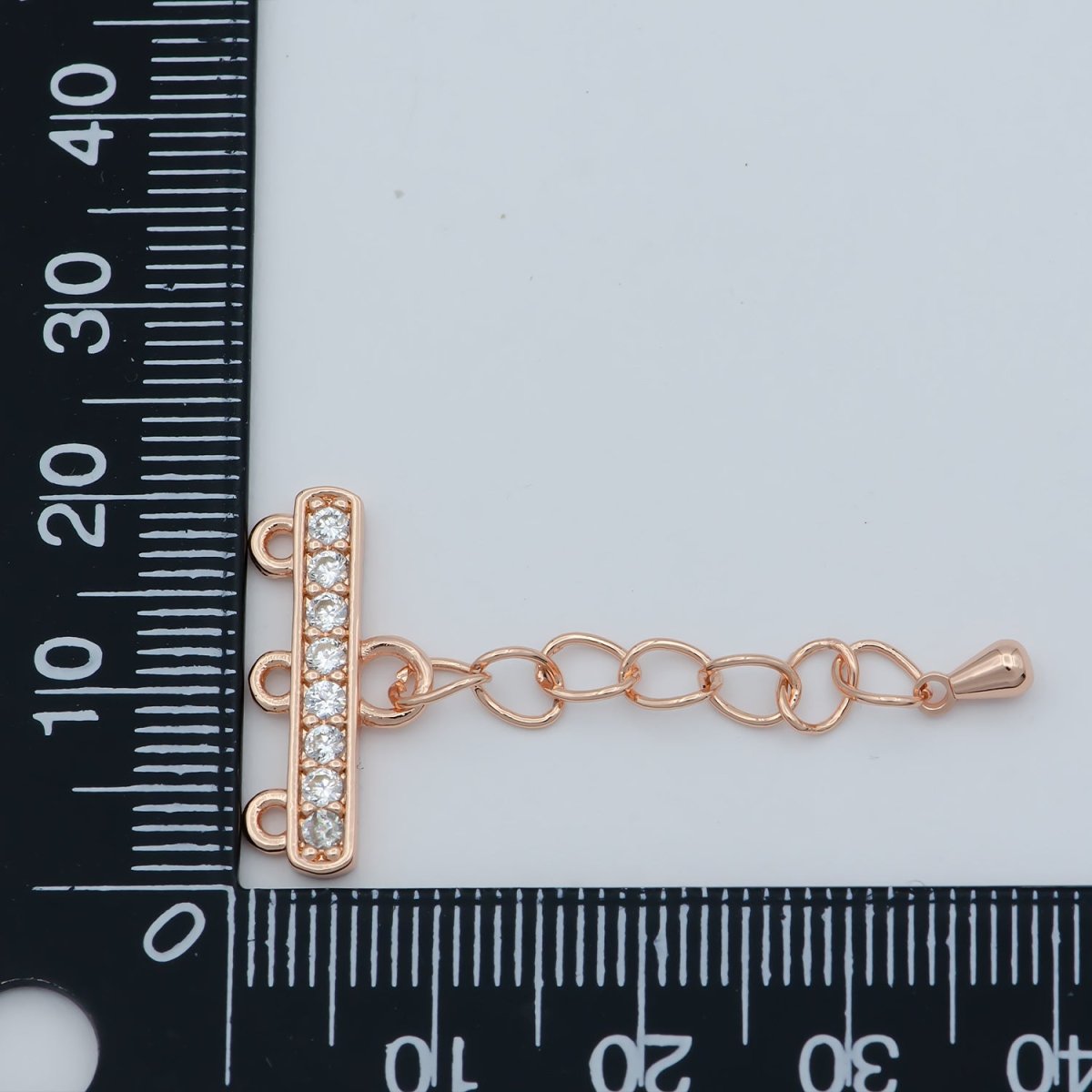 24K Gold Filled Cubic Zircon Crystal Lobster Clasp Necklace Layer Chain Extender  L-394 L-395