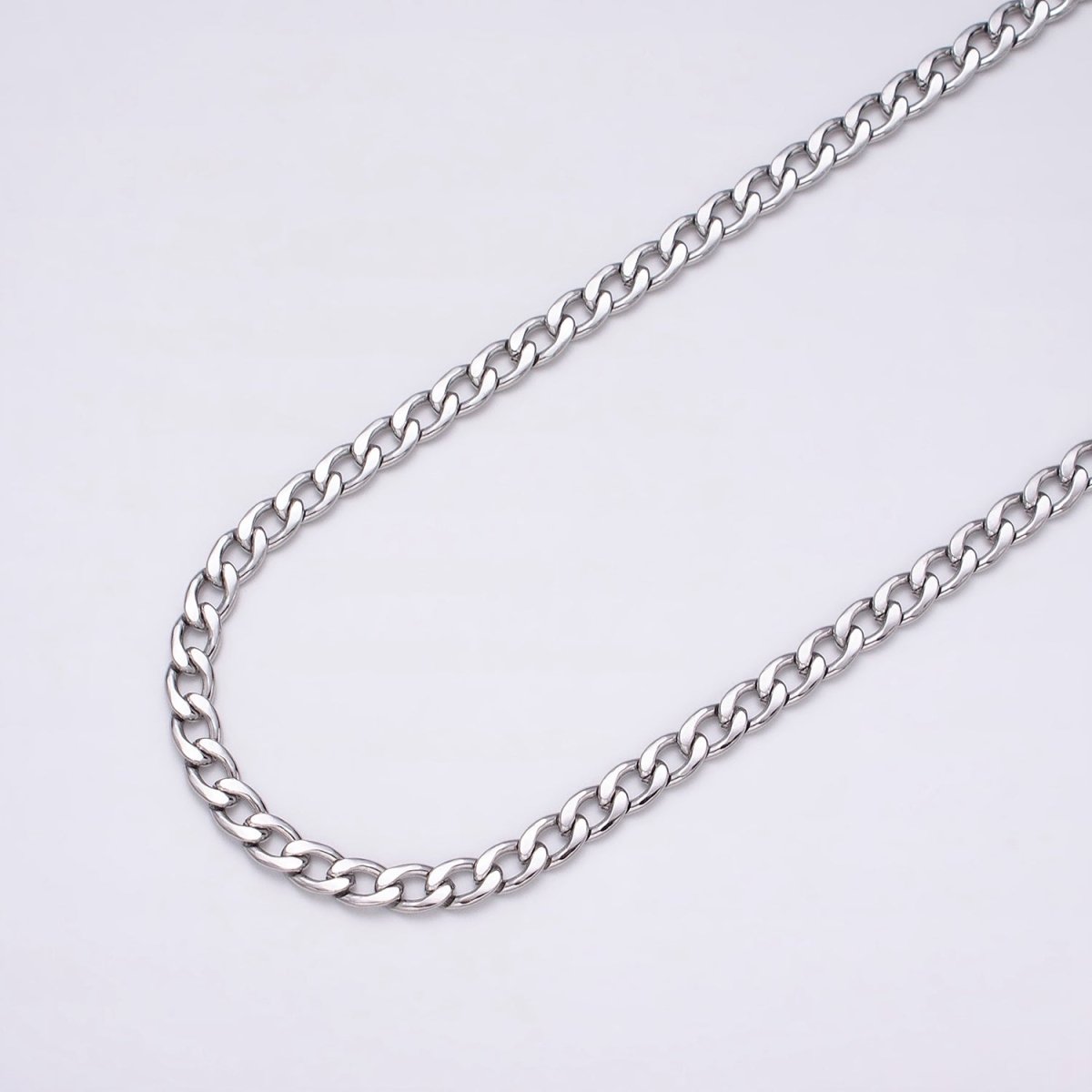 24K Gold Filled Curb Chain 5 mm Dainty Miami Cuban Curb Unfinished Chain by Yard | ROLL-1293 ROLL-1294 Clearance Pricing