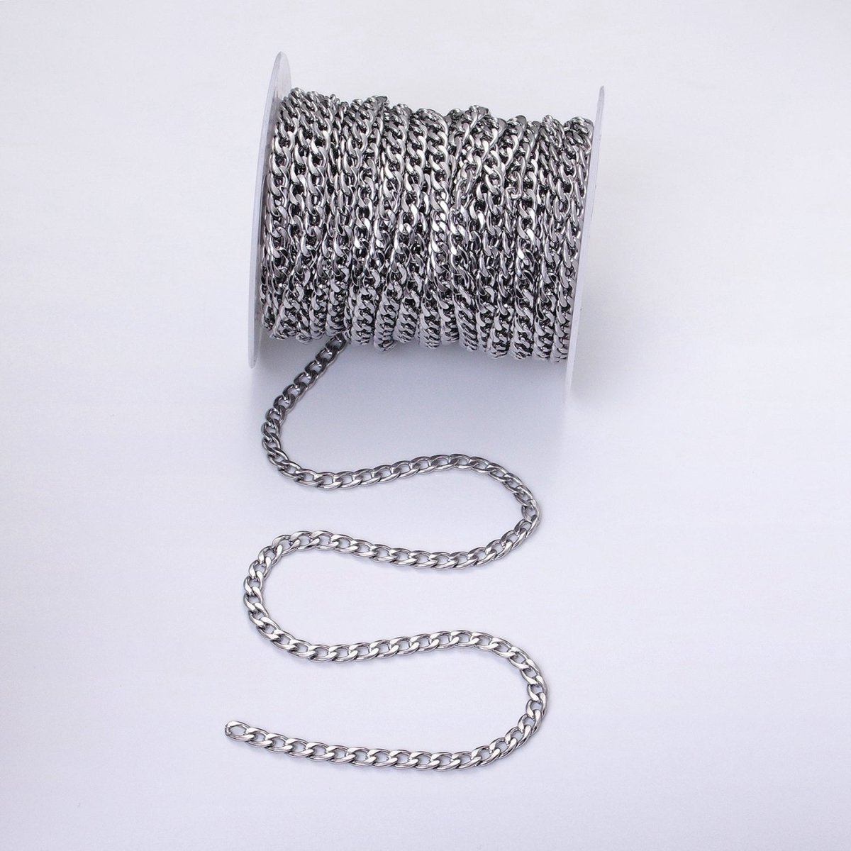 24K Gold Filled Curb Chain 5 mm Dainty Miami Cuban Curb Unfinished Chain by Yard | ROLL-1293 ROLL-1294 Clearance Pricing