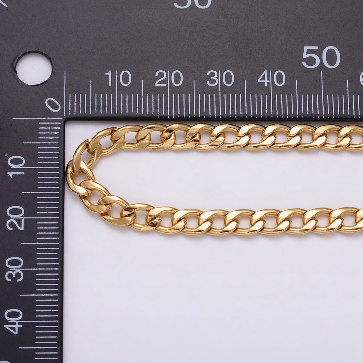 24K Gold Filled Curb Chain 5 mm Dainty Miami Cuban Curb Unfinished Chain by Yard | ROLL-1293 ROLL-1294 Clearance Pricing