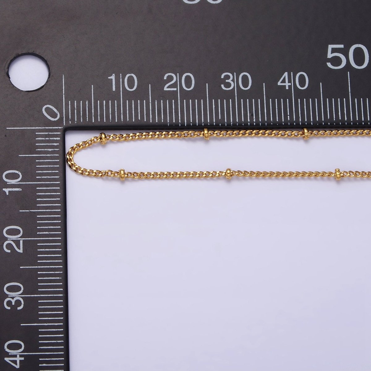 OS 24K Gold Filled Curb Chain With Gold Beads For Wholesale Necklace Dainty Satellite Chain Jewelry Making Supplies | WA-1845 WA-1846 Clearance Pricing