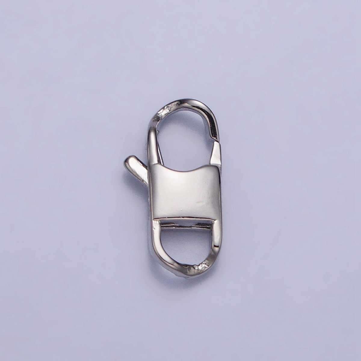 24K Gold Filled Curved Lobster Clasps Hammered Geometric Rectangular Closure Supply in Gold & Silver | Z-119 Z-120