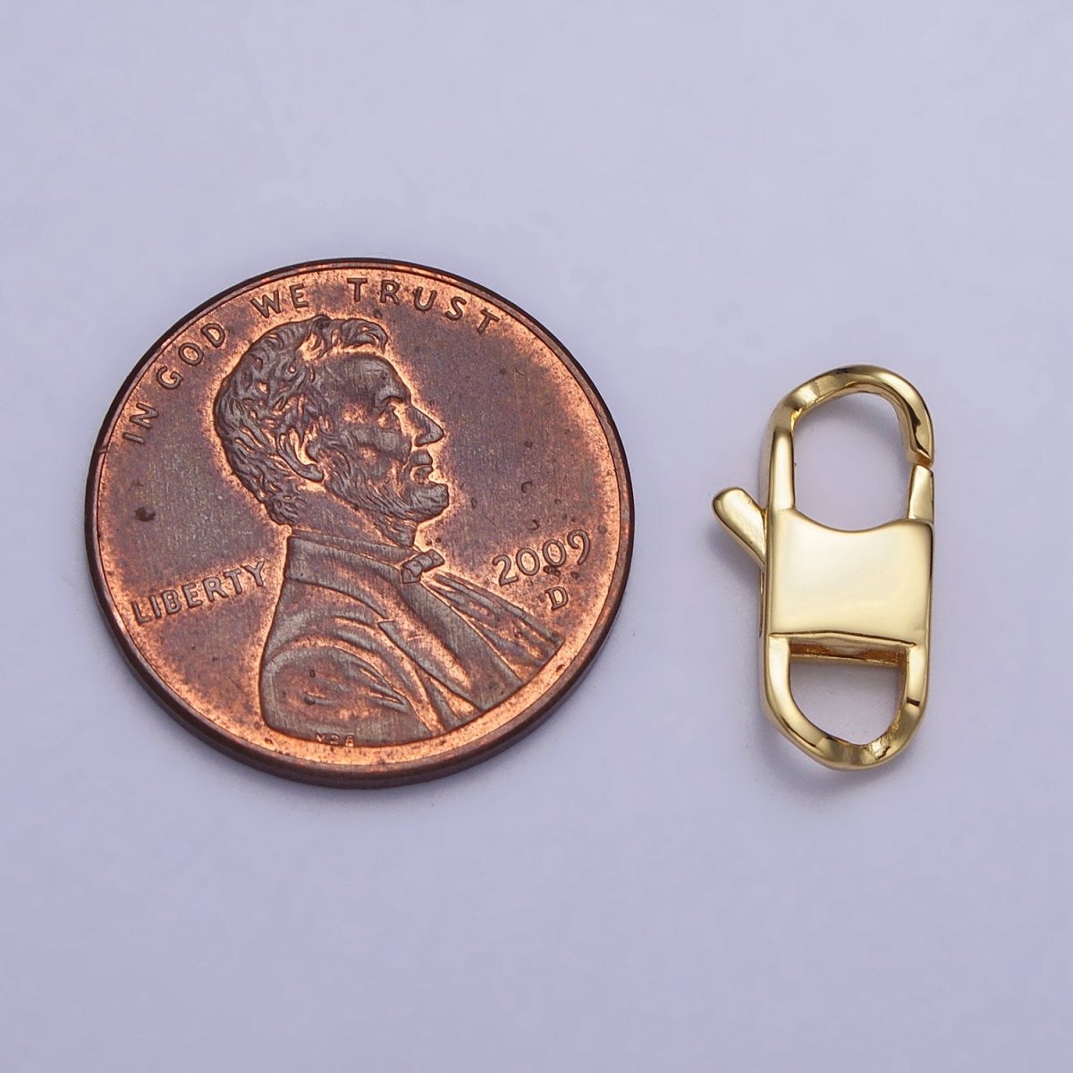 24K Gold Filled Curved Lobster Clasps Hammered Geometric Rectangular Closure Supply in Gold & Silver | Z-119 Z-120