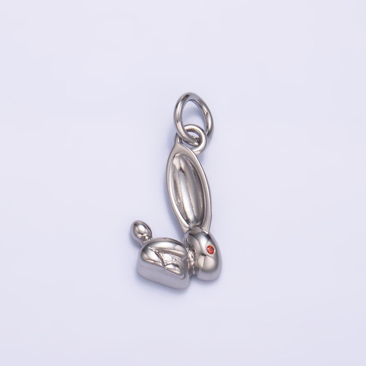 24K Gold Filled CZ Rabbit Bunny Multidimensional 3D Charm in Gold & Silver | M174