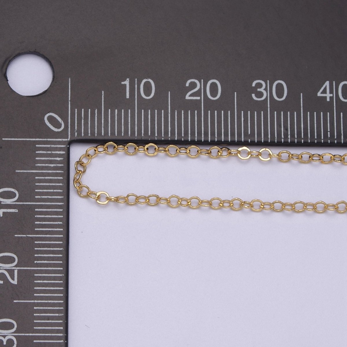 24K Gold Filled Dainty 0.8mm CABLE Chain, Silver Unfinished Chain For Jewelry Making | ROLL-619, ROLL-620