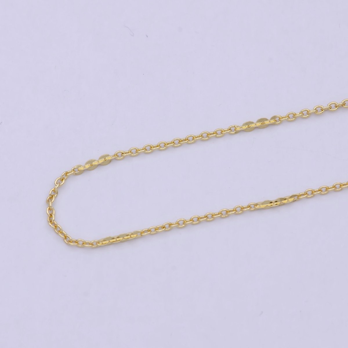 24K Gold Filled Dainty 1.5mm Width Link Chain, Unique Rolo Unfinished Chain in Gold & Silver Color, Chain For Jewelry Making | ROLL-692, ROLL-693 Clearance Pricing