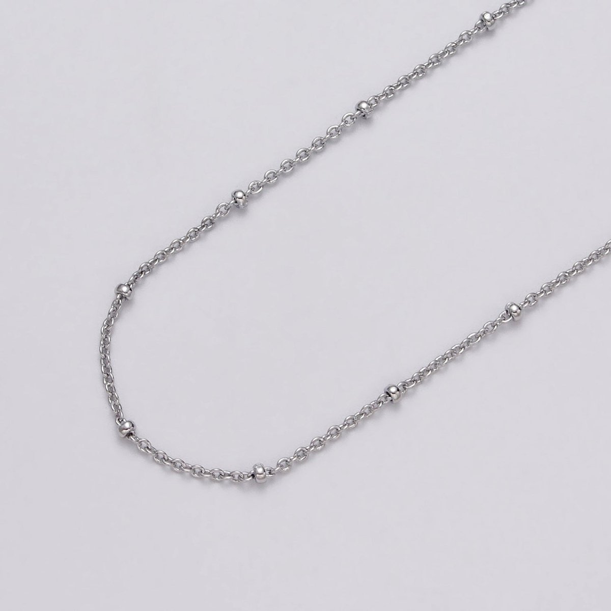 24K Gold Filled Dainty 1.8mm Satellite Bead Rolo Unfinished Chain by Yard in Gold & Silver | ROLL-1040, ROLL-1095