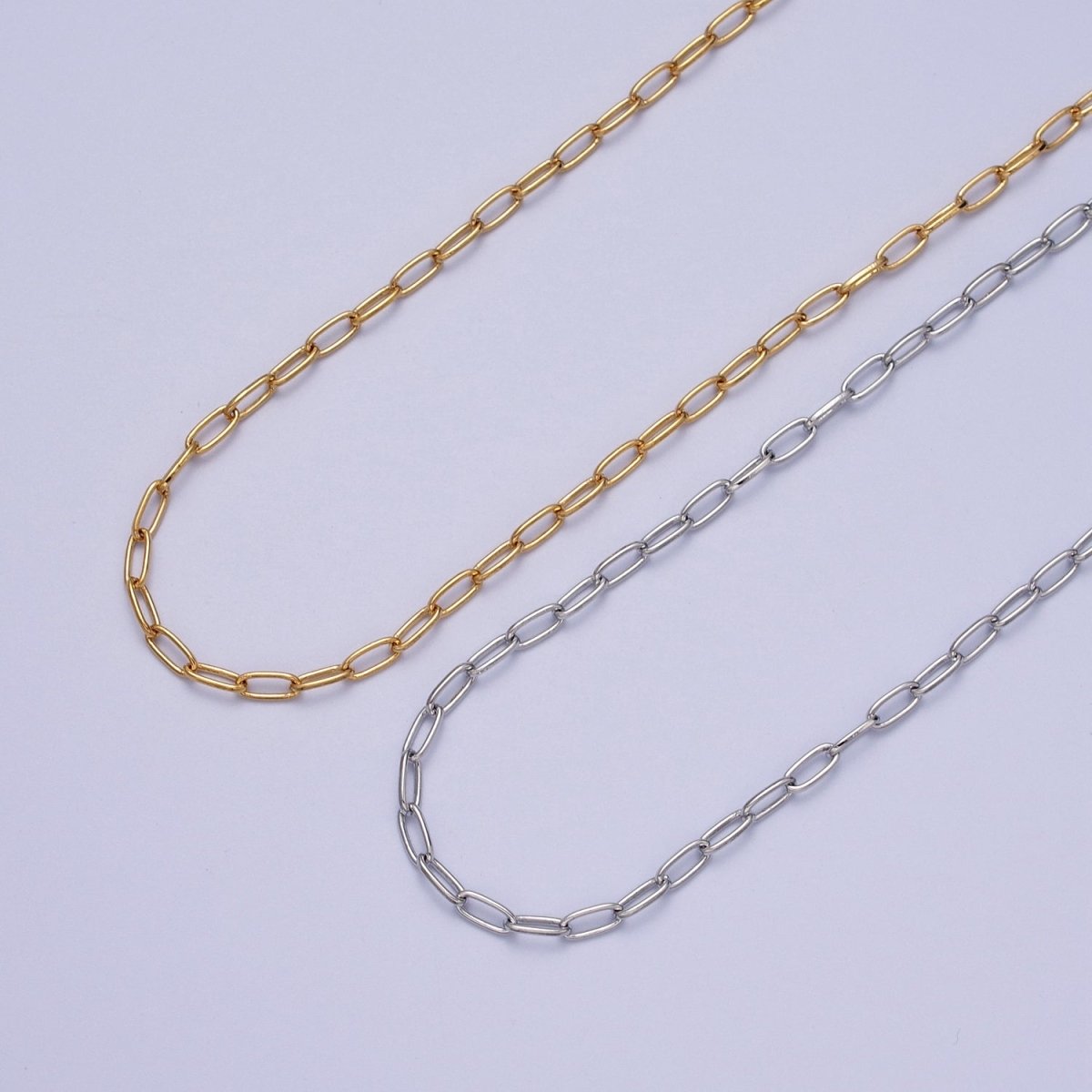 24K Gold Filled Dainty 2.6mm Cable Bulk Unfinished Chain in Gold & Silver | ROLL-982, ROLL-983 Clearance Pricing