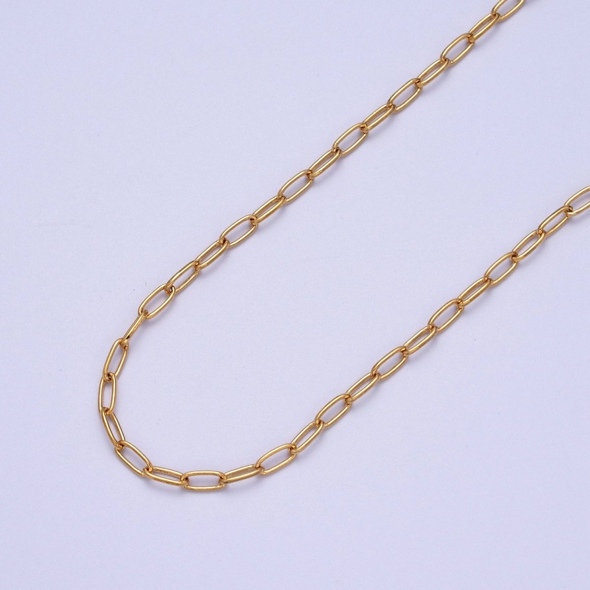 24K Gold Filled Dainty 2.6mm Cable Bulk Unfinished Chain in Gold & Silver | ROLL-982, ROLL-983 Clearance Pricing