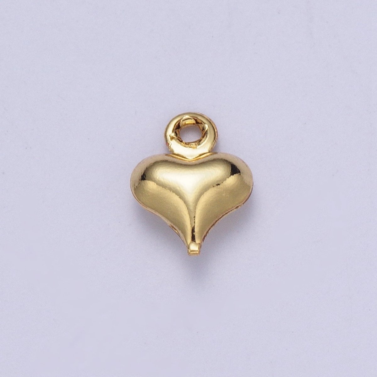 24K Gold Filled Dainty Minimalist Heart Love Charm, Small Simple Gold Heart Love For Jewelry Making AG-092 - DLUXCA