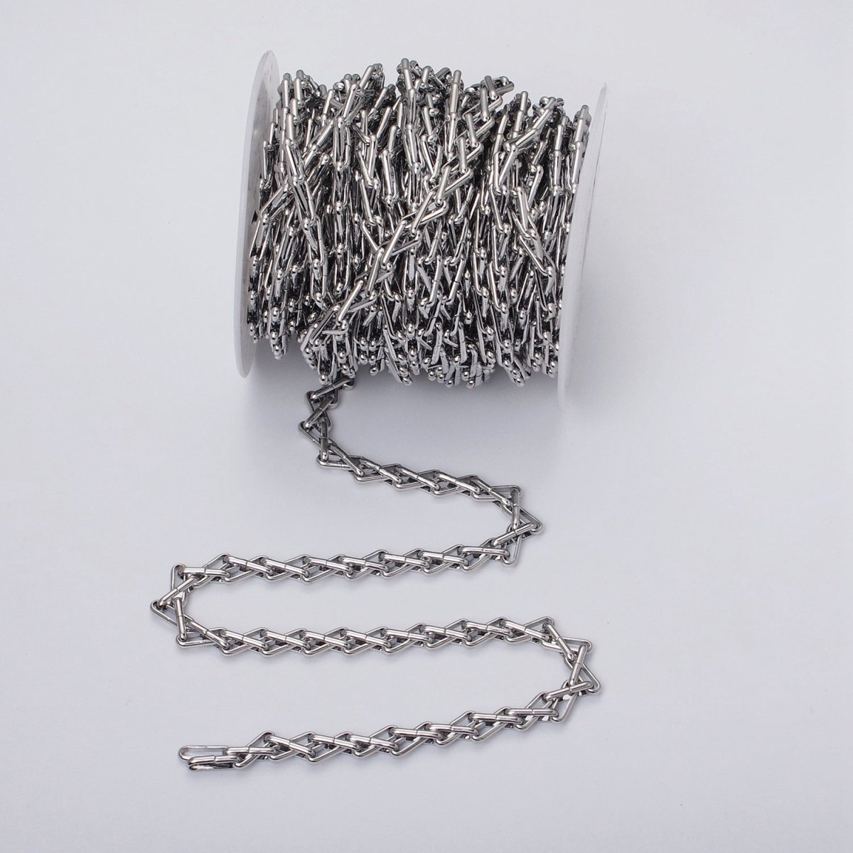 24k Gold Filled Designed Multiple Oblong Link Geometric Unfinished Yard Chain in Gold & Silver | ROLL-1123 ROLL-1202 Clearance Pricing