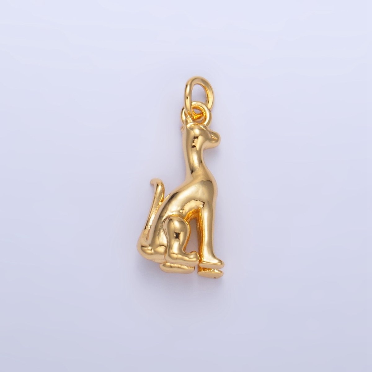 24K Gold Filled Doberman Dog Pet 3D Multidimensional Charm in Gold & Silver | W207