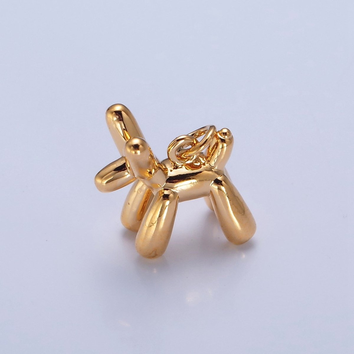 24K Gold Filled Dog Balloon Animal Charm, Dainty Birthday Charm For DIY Jewelry Making | W-148 - DLUXCA