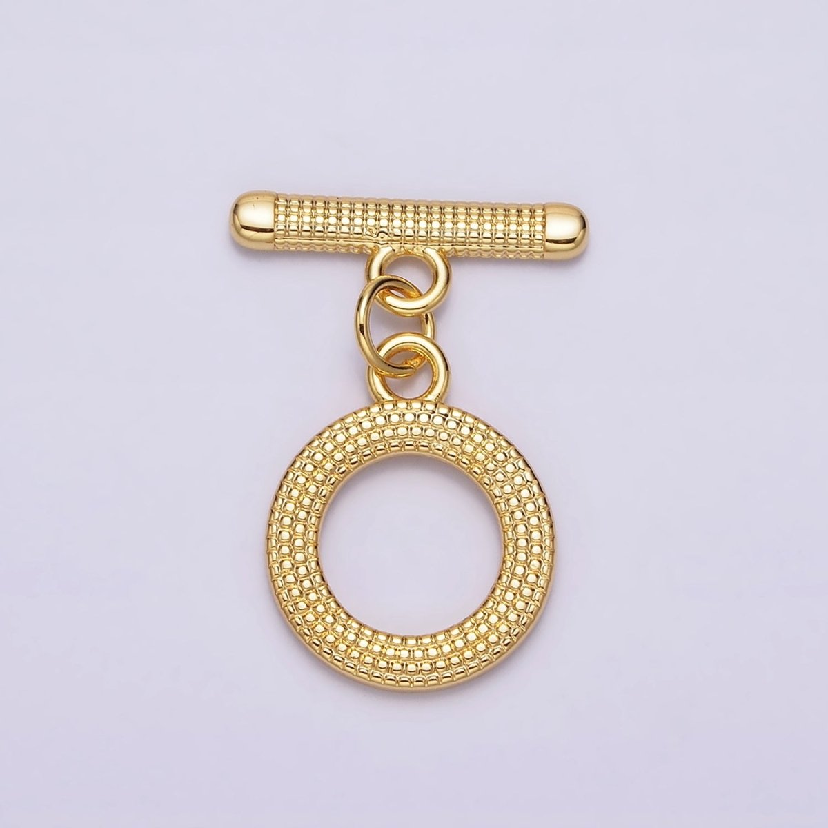 24K Gold Filled Dotted OT Toggle Clasps Closure Jewelry Supply in Gold & Silver | Z-437 Z-438