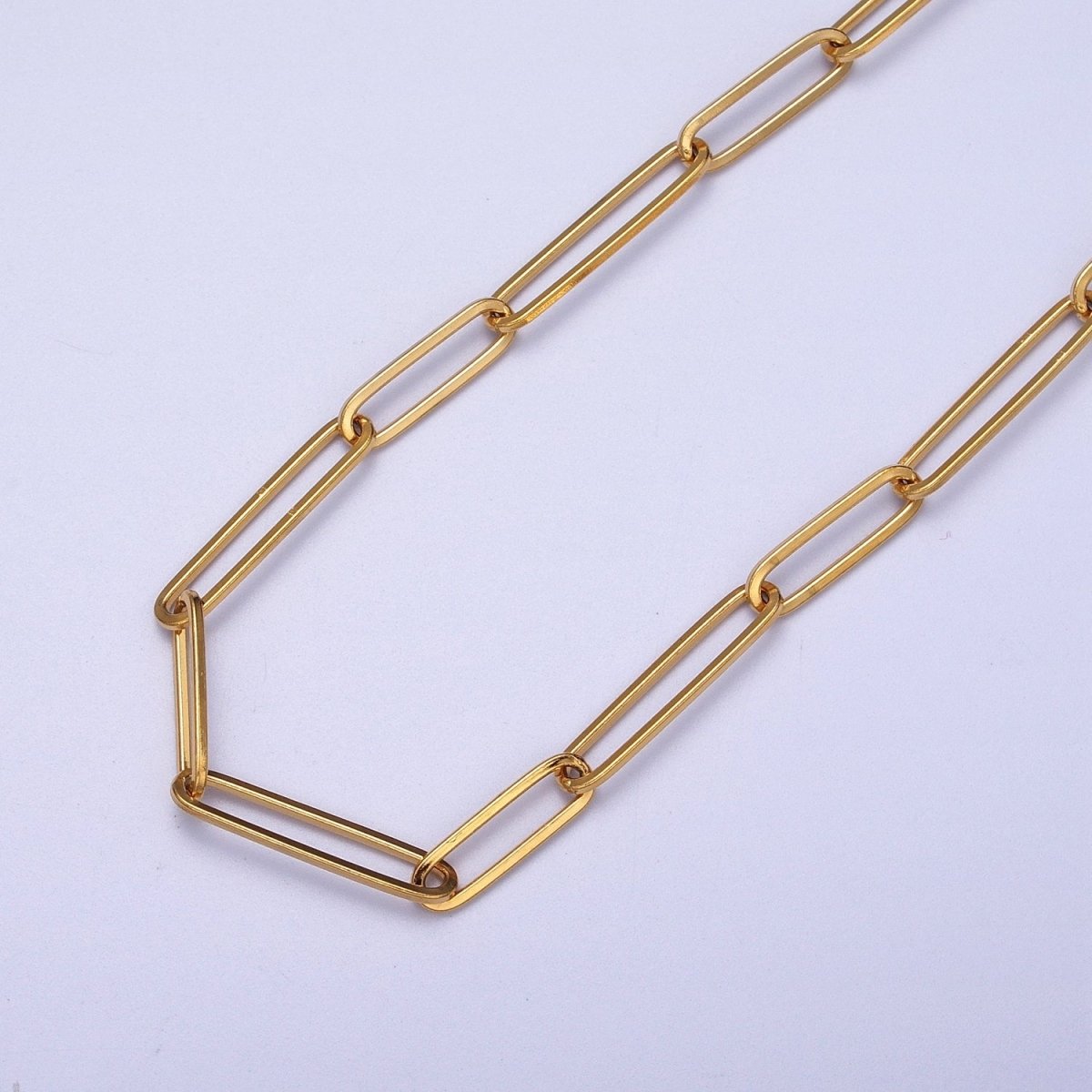 24K Gold Filled Double 15mm & 20mm Paperclip Link Gold, Silver Unfinished Chain | ROLL-921 ROLL-922 Clearance Pricing
