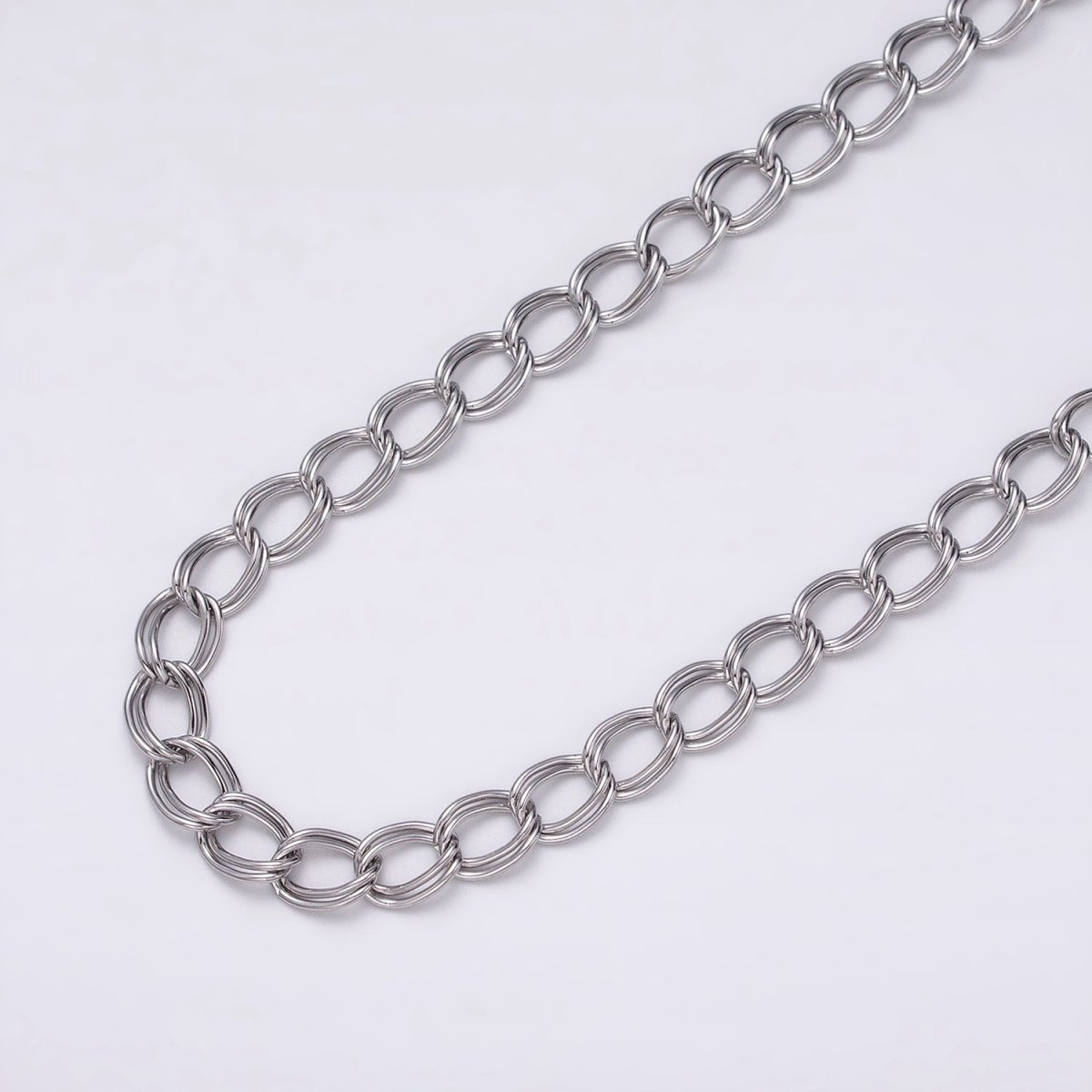 24K Gold Filled Double Cable Chain 6.1 mm Oval Cable Link Unfinished Chain by Yard | ROLL-1297 ROLL-1298 Clearance Pricing