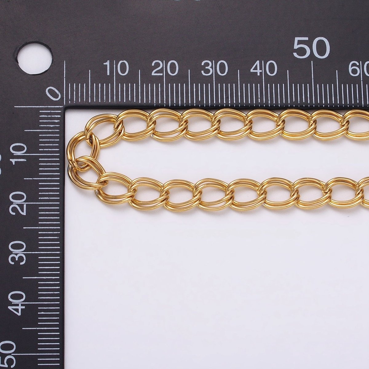 24K Gold Filled Double Cable Chain 6.1 mm Oval Cable Link Unfinished Chain by Yard | ROLL-1297 ROLL-1298 Clearance Pricing