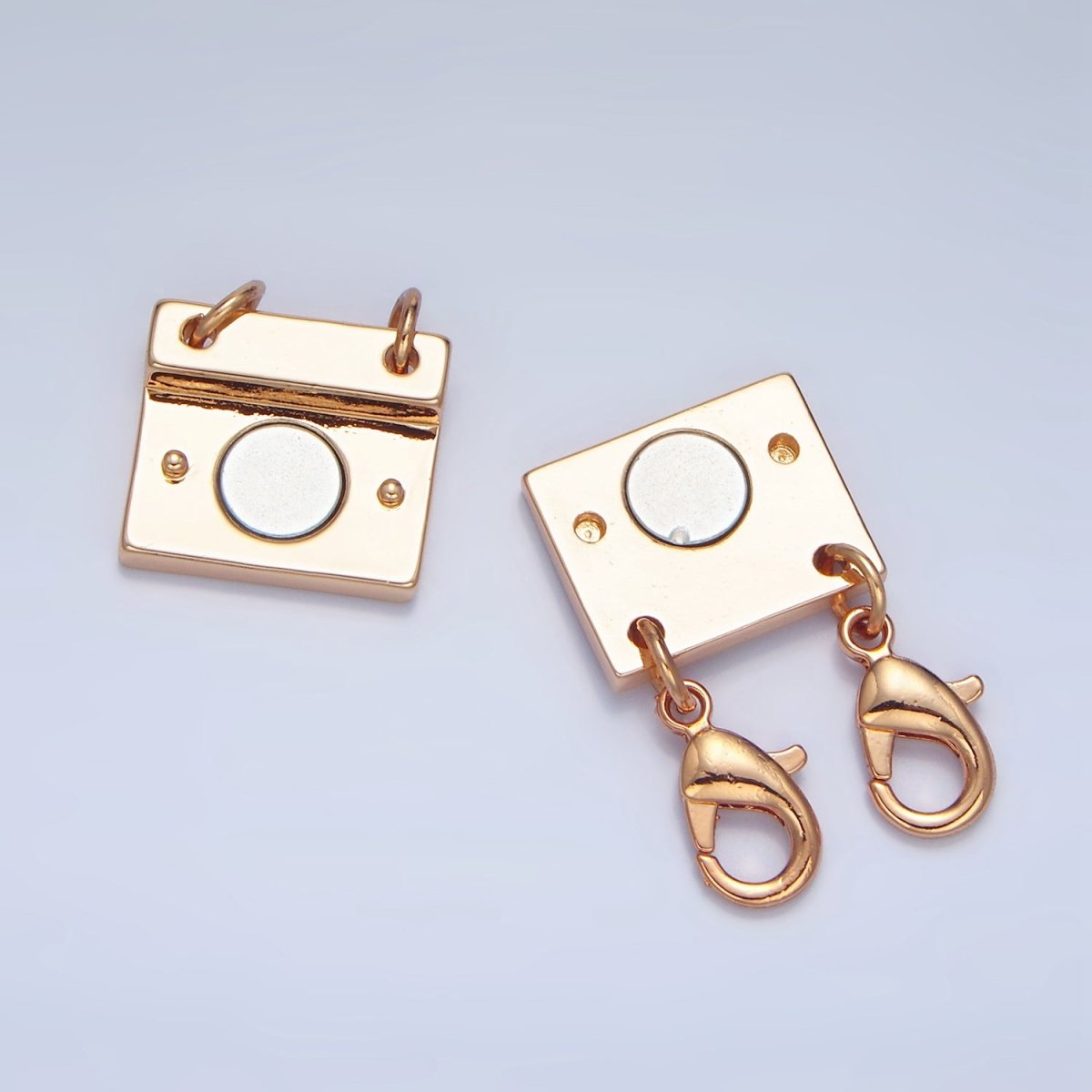 24K Gold Filled Double Magnetic Necklace Detangler Lobster Clasps Closure Findings in Gold & Silver | Z879