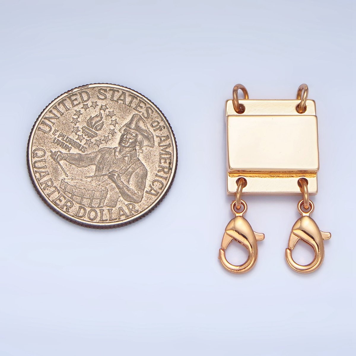 24K Gold Filled Double Magnetic Necklace Detangler Lobster Clasps Closure Findings in Gold & Silver | Z879