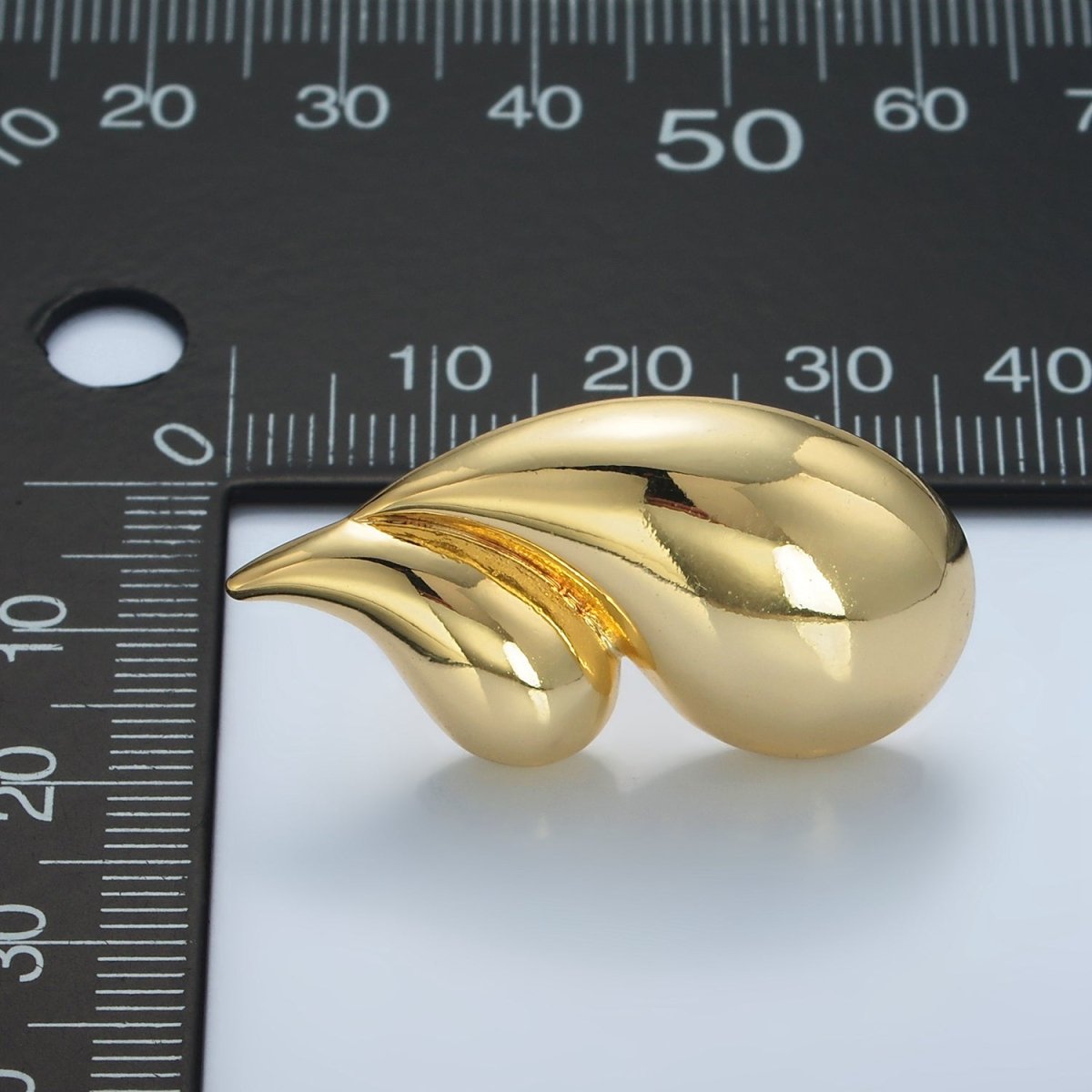 24K Gold Filled Double Teardrop Minimalist Stud Earrings in Silver & Gold | AD713 AD714