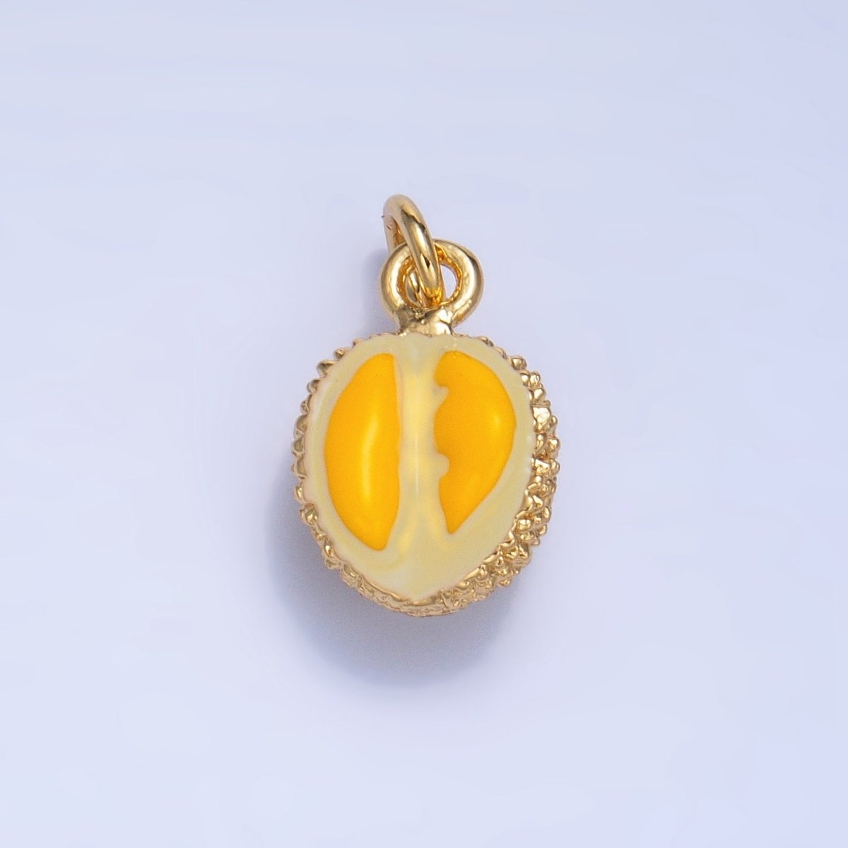 24K Gold Filled Durian Fruit Enamel Mini Multidimensional Charm | W053