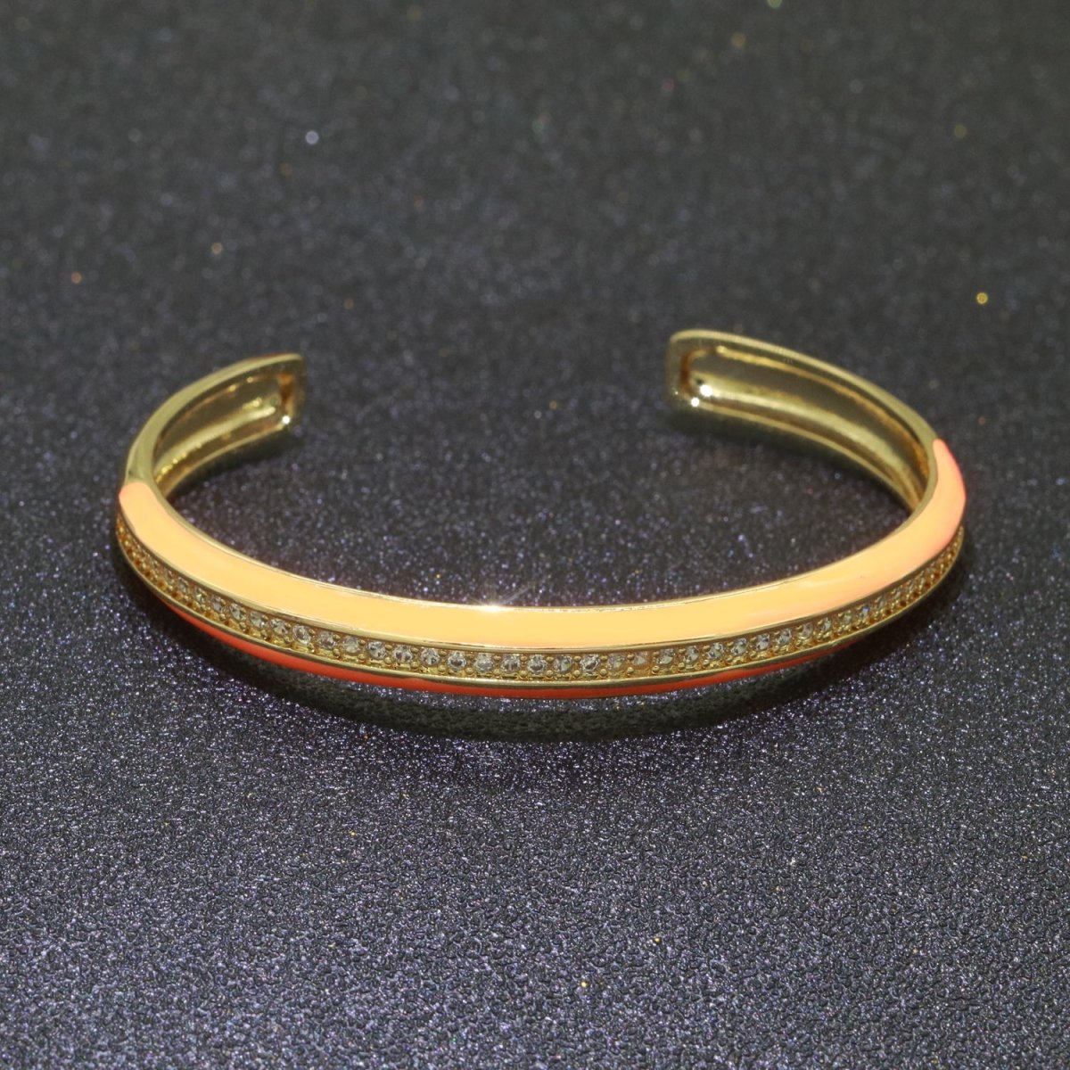 24K Gold Filled Enamel Cuff Bracelet Wholesale Fashion Jewelry | WA-073 to WA-082 Clearance Pricing