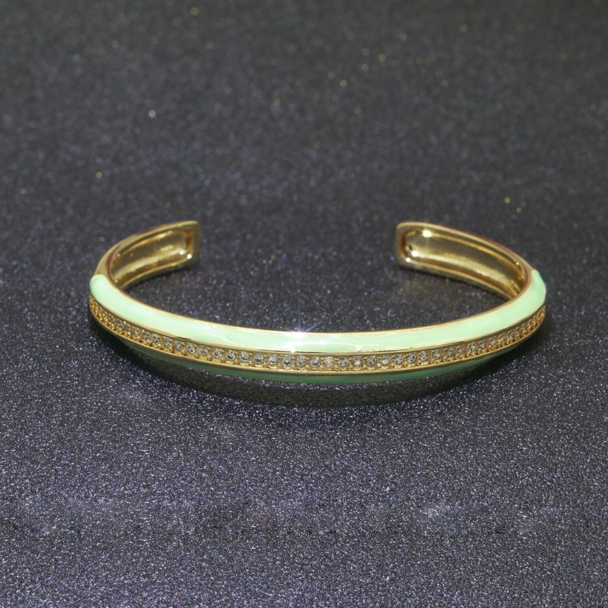 24K Gold Filled Enamel Cuff Bracelet Wholesale Fashion Jewelry | WA-073 to WA-082 Clearance Pricing