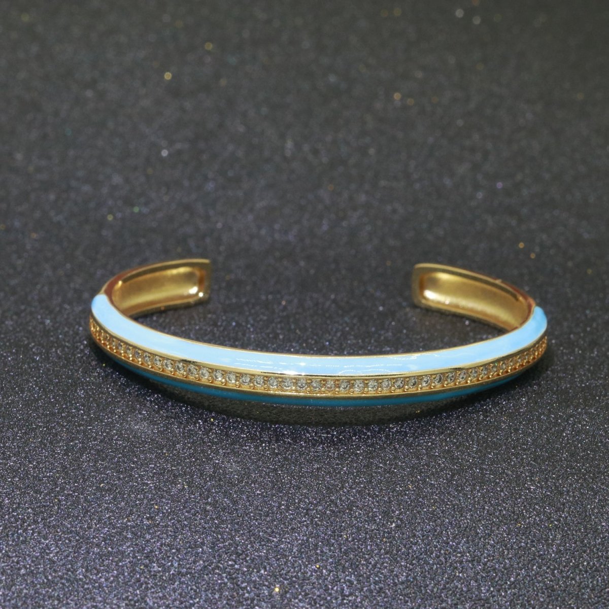 24K Gold Filled Enamel Cuff Bracelet Wholesale Fashion Jewelry | WA-073 to WA-082 Clearance Pricing