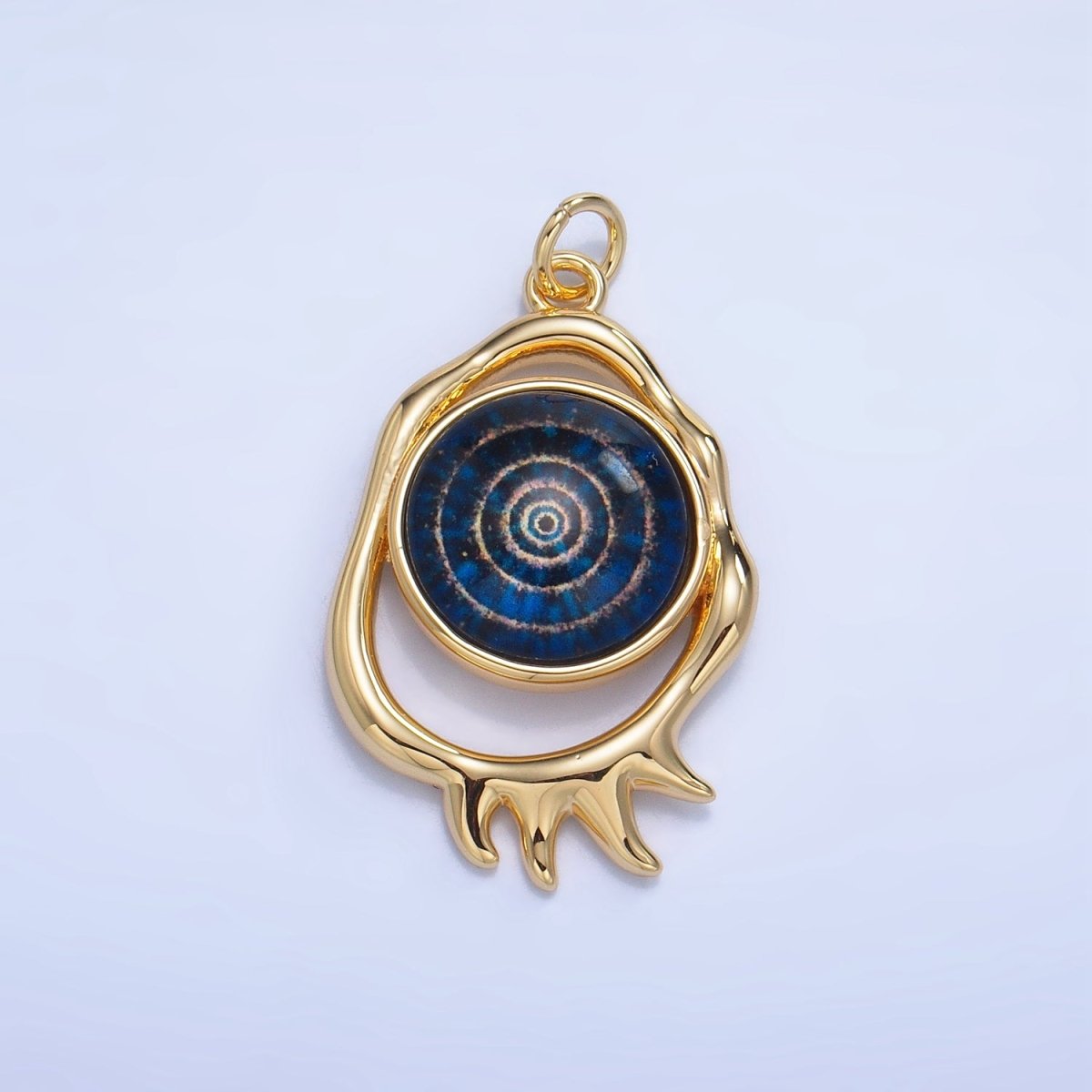 24K Gold Filled Evil Eye Open Molten Charm | AG910 - AG912