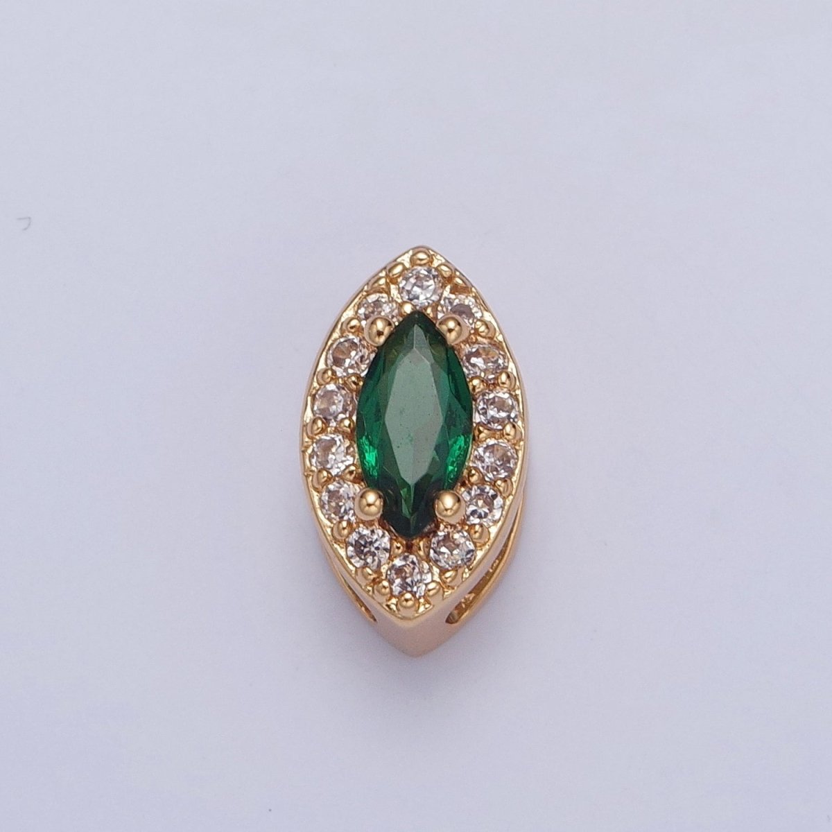 24K Gold Filled Evil Eye Spacer Bead, CZ Micro Pave Amulet Charm Bracelet Necklace Supply For DIY Jewelry Making  B-456 B-572 W-781