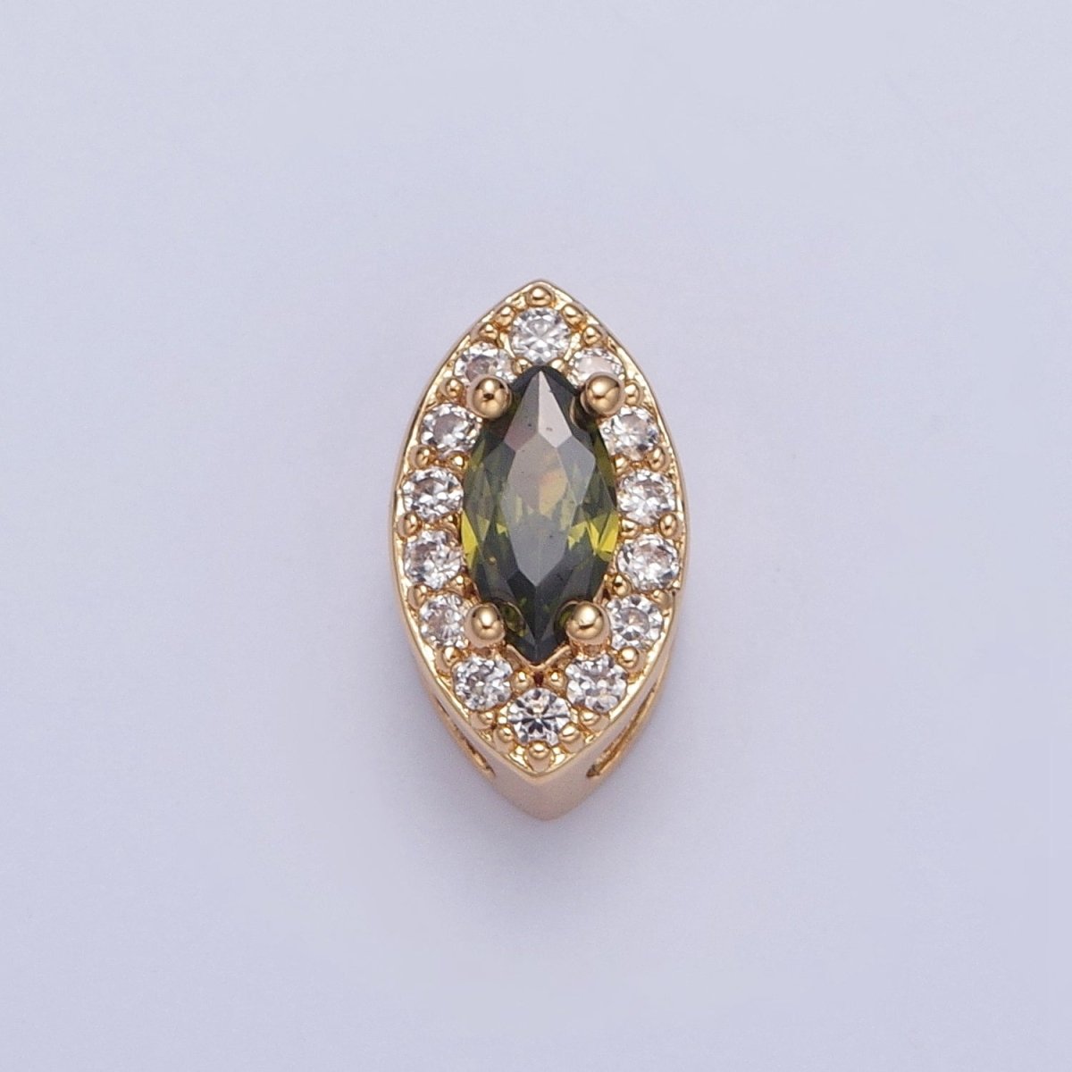 24K Gold Filled Evil Eye Spacer Bead, CZ Micro Pave Amulet Charm Bracelet Necklace Supply For DIY Jewelry Making  B-456 B-572 W-781