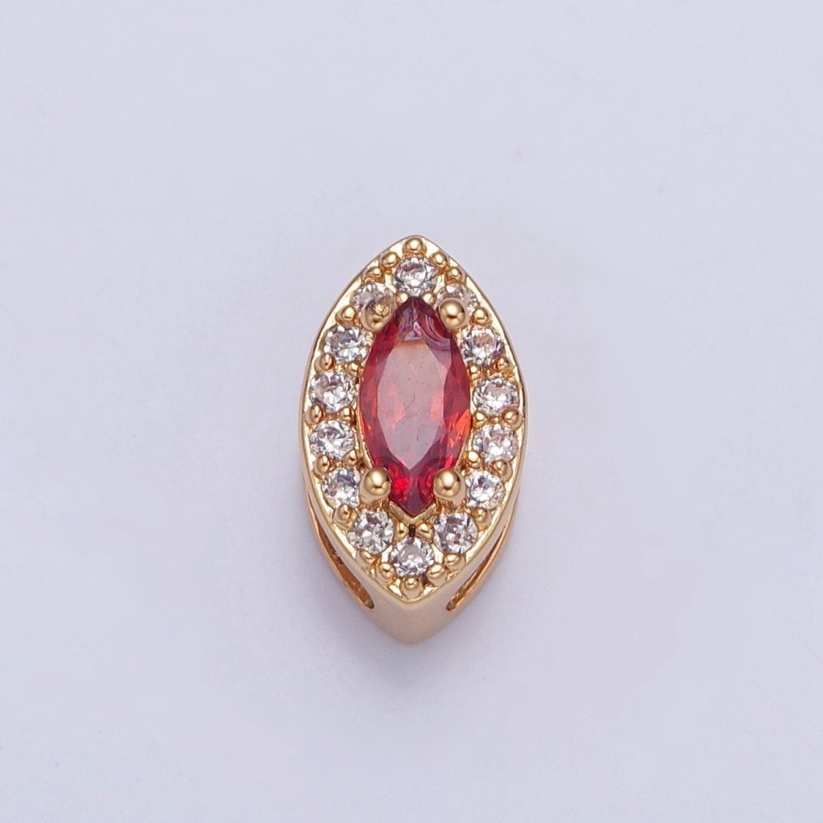 24K Gold Filled Evil Eye Spacer Bead, CZ Micro Pave Amulet Charm Bracelet Necklace Supply For DIY Jewelry Making  B-456 B-572 W-781