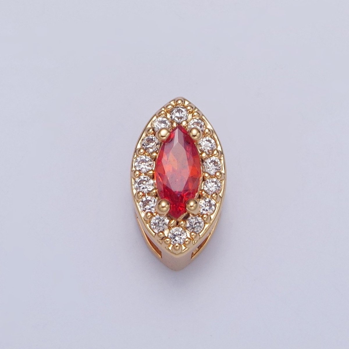 24K Gold Filled Evil Eye Spacer Bead, CZ Micro Pave Amulet Charm Bracelet Necklace Supply For DIY Jewelry Making  B-456 B-572 W-781