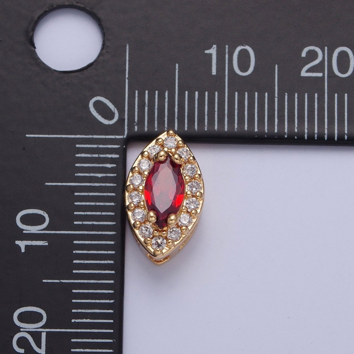 24K Gold Filled Evil Eye Spacer Bead, Micro Pave Multicolor CZ Cubic Zirconia Bead Supply Component For Jewelry Making W-857~W-865