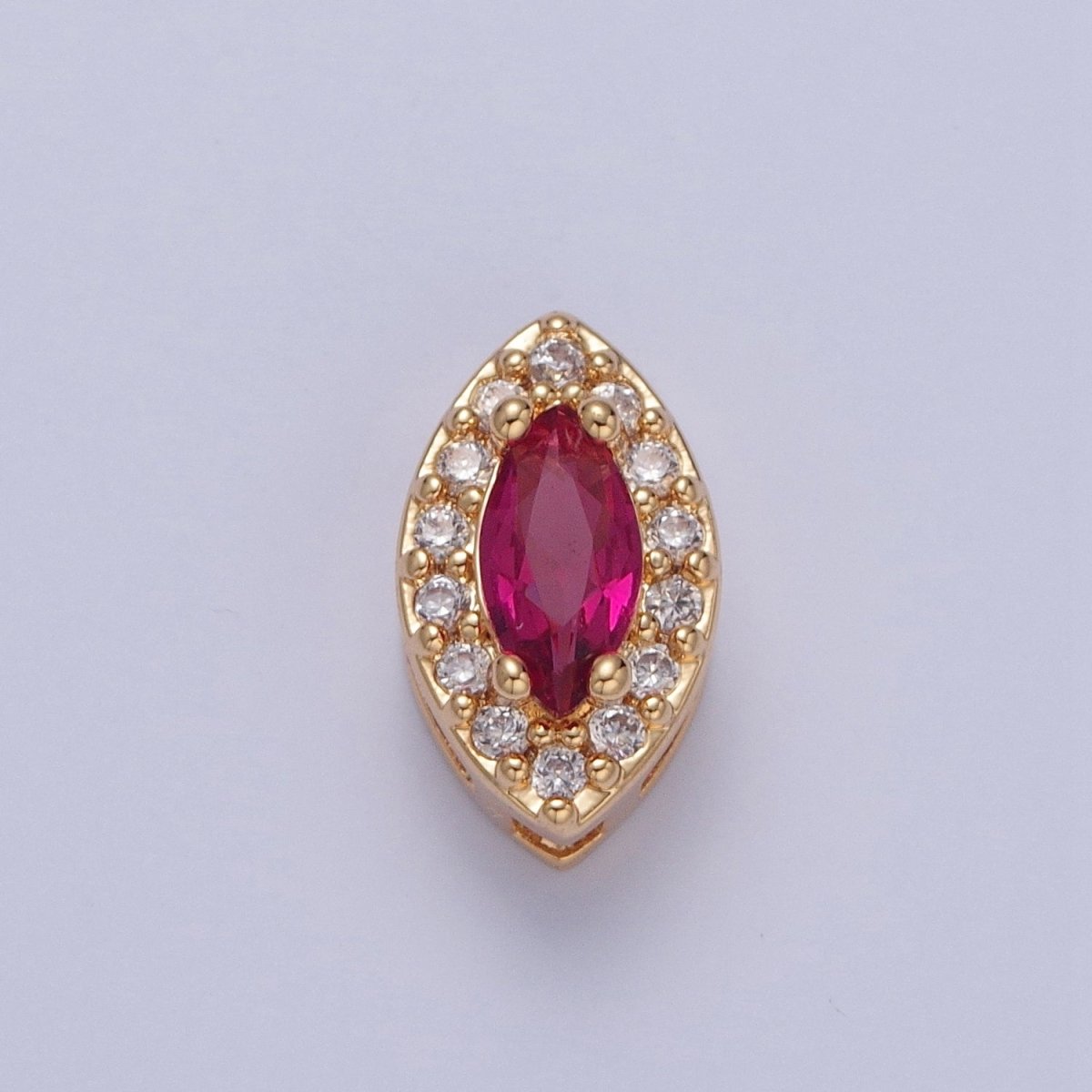 24K Gold Filled Evil Eye Spacer Bead, Micro Pave Multicolor CZ Cubic Zirconia Bead Supply Component For Jewelry Making W-857~W-865