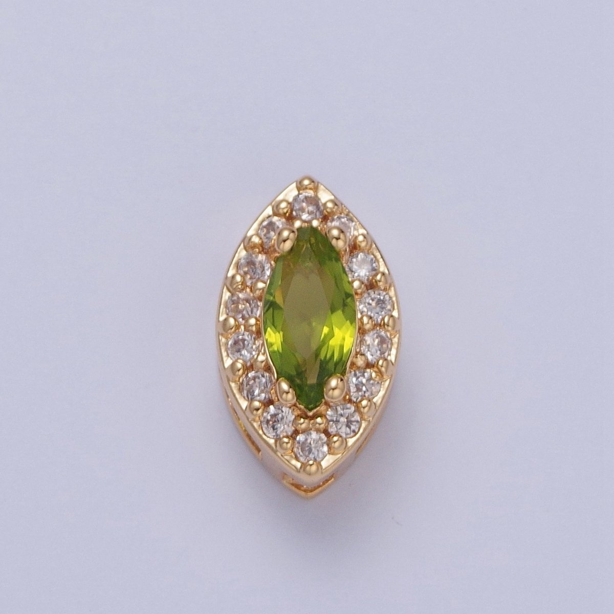 24K Gold Filled Evil Eye Spacer Bead, Micro Pave Multicolor CZ Cubic Zirconia Bead Supply Component For Jewelry Making W-857~W-865