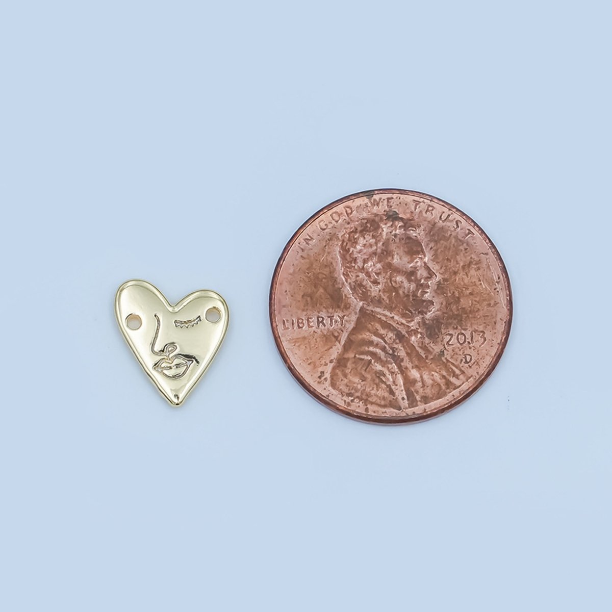 24K Gold Filled Face Engraved Heat Connector | Y011 - DLUXCA