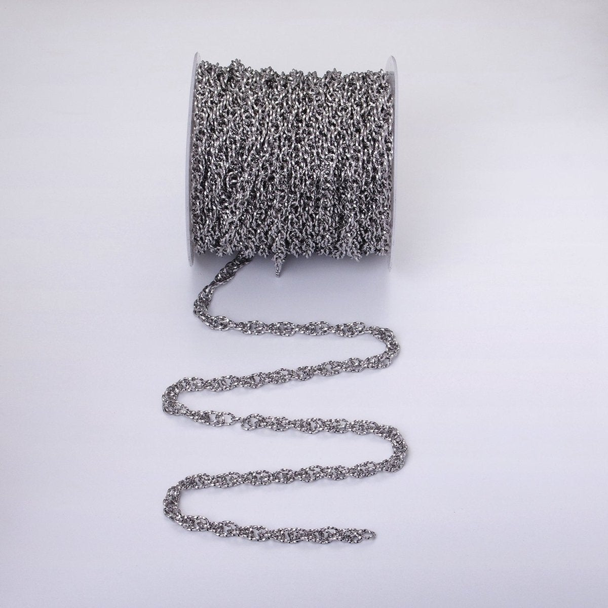 24K Gold Filled Faceted Double PRINCE OF WALES style Chain Link Chunky 24k Gold Filled 6.1mm Unique Cable Chain Link Unfinished Yard Chain in Gold & Silver | ROLL-1307 ROLL-1308 Clearance Pricing