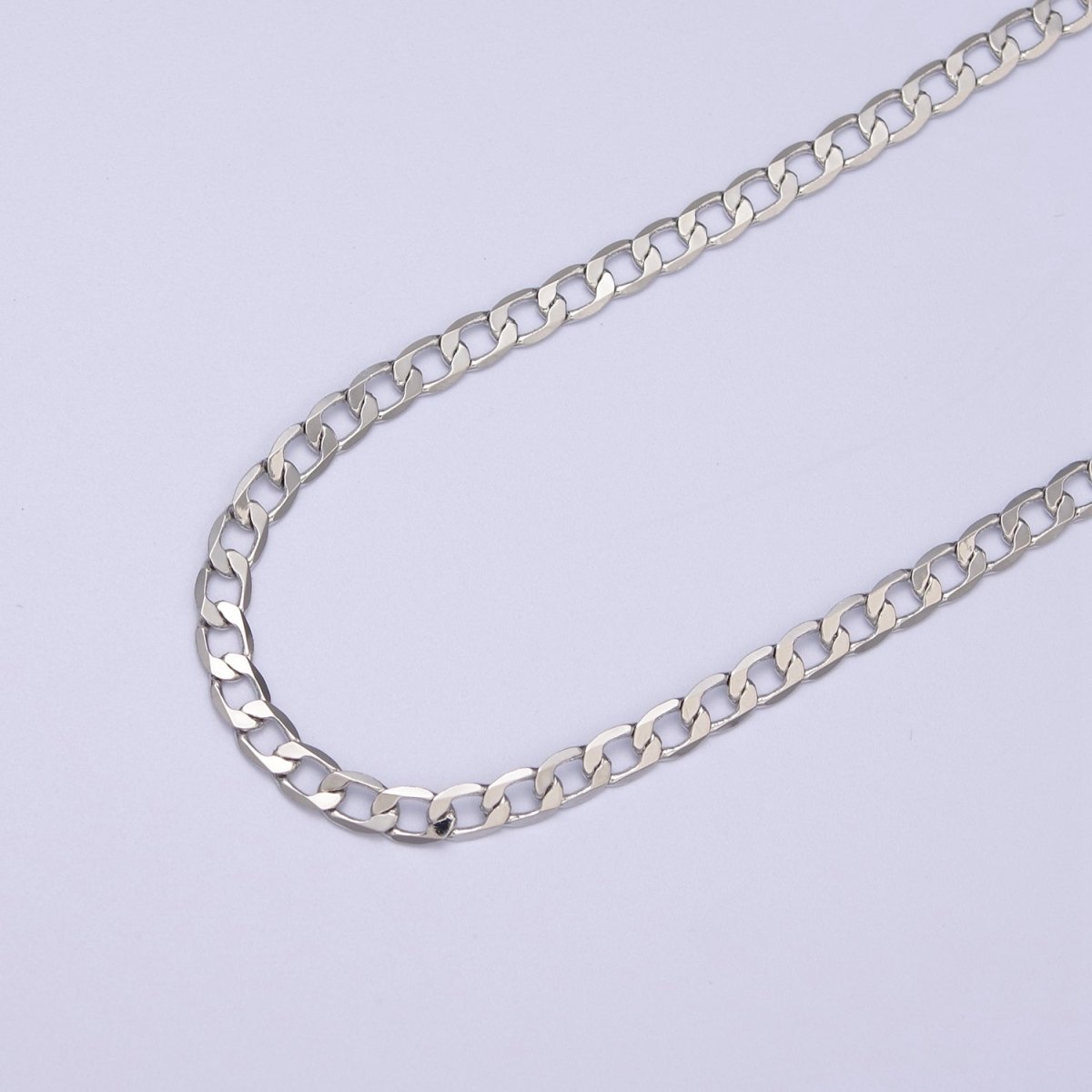 24K Gold Filled Figaro Curb Chain, Flat 3.5mm Width Figaro Unfinished Chain For Jewelry Making Supply Component | ROLL-688, ROLL-689 Clearance Pricing