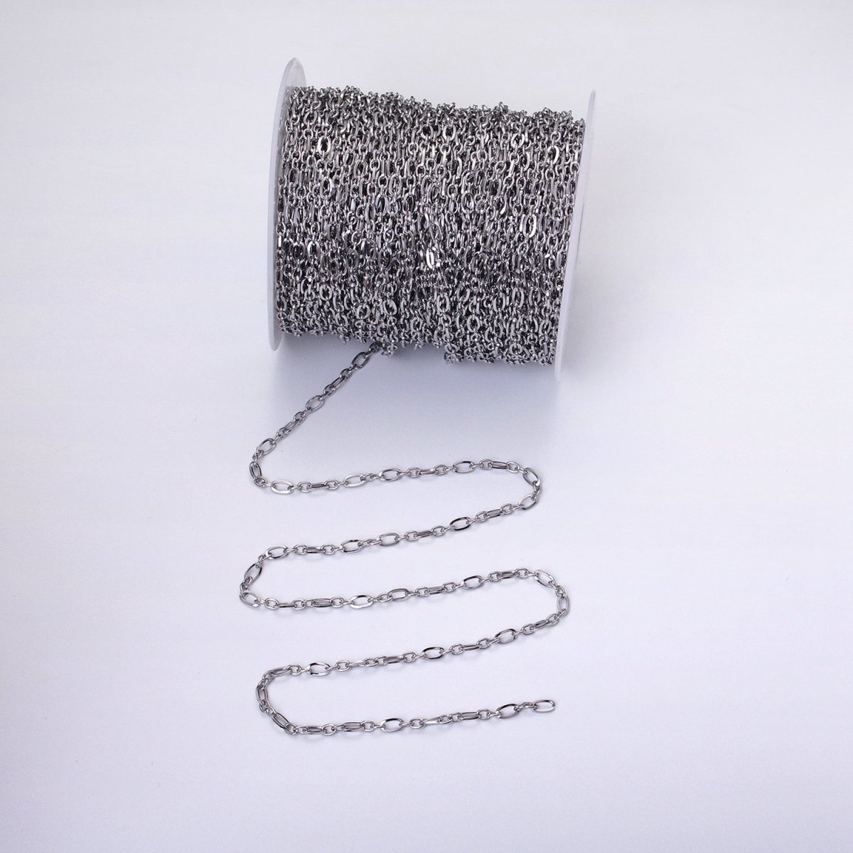 24K Gold Filled Figaro Long and Short Fancy Chain 3.5 mm Dainty Cable Link Unfinished Chain by Yard | ROLL-1295 ROLL-1296 Clearance Pricing